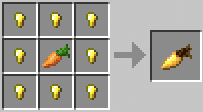 Cách chế tạo ra cà rốt vàng trong minecraft