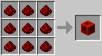 Cách chế tạo ra khối đá đỏ trong minecraft