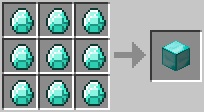 Cách chế tạo ra khối kim cương trong minecraft