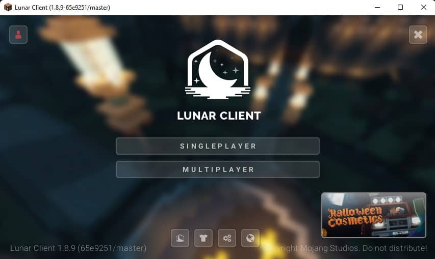 Giao diện trong game của Lunar Client