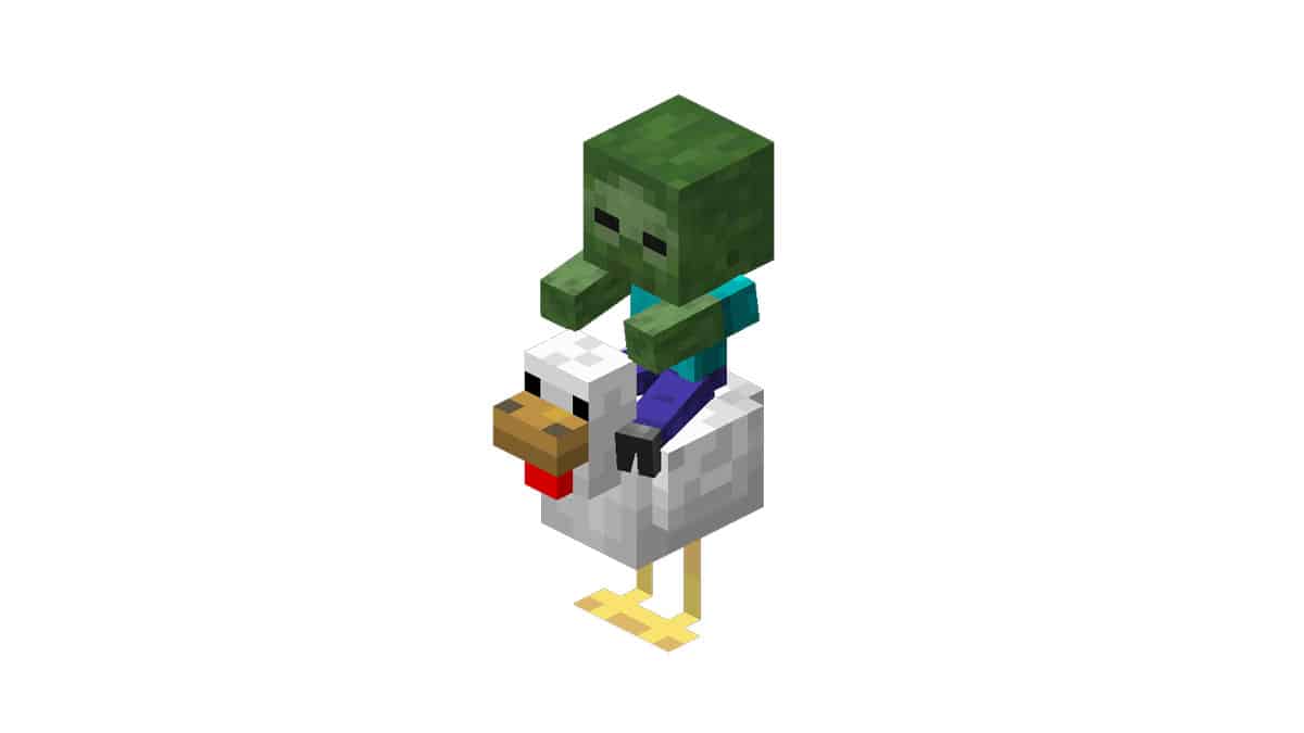 chicken jockey trong minecraft